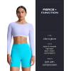 imageAoxjox Metamorph Workout Biker Shorts for Women Tummy Control High Waisted Athletic Gym Running Deep V Yoga Short 6quotCascade Blue