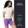 imageAoxjox Metamorph Workout Biker Shorts for Women Tummy Control High Waisted Athletic Gym Running Deep V Yoga Short 6quotChive Blossom Marl