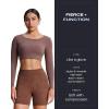 imageAoxjox Metamorph Workout Biker Shorts for Women Tummy Control High Waisted Athletic Gym Running Deep V Yoga Short 6quotCloud Brown