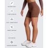 imageAoxjox Metamorph Workout Biker Shorts for Women Tummy Control High Waisted Athletic Gym Running Deep V Yoga Short 6quotCloud Brown