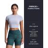 imageAoxjox Metamorph Workout Biker Shorts for Women Tummy Control High Waisted Athletic Gym Running Deep V Yoga Short 6quotCloud Dark Green