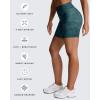 imageAoxjox Metamorph Workout Biker Shorts for Women Tummy Control High Waisted Athletic Gym Running Deep V Yoga Short 6quotCloud Dark Green