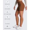 imageAoxjox Metamorph Workout Biker Shorts for Women Tummy Control High Waisted Athletic Gym Running Deep V Yoga Short 6quotDandelion Brown