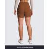 imageAoxjox Metamorph Workout Biker Shorts for Women Tummy Control High Waisted Athletic Gym Running Deep V Yoga Short 6quotDandelion Brown