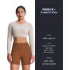 imageAoxjox Metamorph Workout Biker Shorts for Women Tummy Control High Waisted Athletic Gym Running Deep V Yoga Short 6quotDandelion Brown