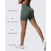 imageAoxjox Metamorph Workout Biker Shorts for Women Tummy Control High Waisted Athletic Gym Running Deep V Yoga Short 6quotDark Forest Marl