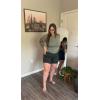 imageAoxjox Metamorph Workout Biker Shorts for Women Tummy Control High Waisted Athletic Gym Running Deep V Yoga Short 6quotDark Forest Marl