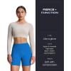 imageAoxjox Metamorph Workout Biker Shorts for Women Tummy Control High Waisted Athletic Gym Running Deep V Yoga Short 6quotDirectoire Blue