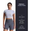 imageAoxjox Metamorph Workout Biker Shorts for Women Tummy Control High Waisted Athletic Gym Running Deep V Yoga Short 6quotGrey Swirl