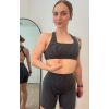 imageAoxjox Metamorph Workout Biker Shorts for Women Tummy Control High Waisted Athletic Gym Running Deep V Yoga Short 6quotGrey Swirl