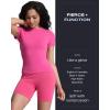 imageAoxjox Metamorph Workout Biker Shorts for Women Tummy Control High Waisted Athletic Gym Running Deep V Yoga Short 6quotMagenta Marl
