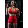 imageAoxjox Metamorph Workout Biker Shorts for Women Tummy Control High Waisted Athletic Gym Running Deep V Yoga Short 6quotRacing Red