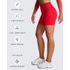 imageAoxjox Metamorph Workout Biker Shorts for Women Tummy Control High Waisted Athletic Gym Running Deep V Yoga Short 6quotRacing Red