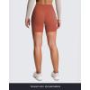 imageAoxjox Metamorph Workout Biker Shorts for Women Tummy Control High Waisted Athletic Gym Running Deep V Yoga Short 6quotRust Red