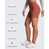 imageAoxjox Metamorph Workout Biker Shorts for Women Tummy Control High Waisted Athletic Gym Running Deep V Yoga Short 6quotRust Red