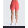 imageAoxjox Metamorph Workout Biker Shorts for Women Tummy Control High Waisted Athletic Gym Running Deep V Yoga Short 6quotSpiced Coral