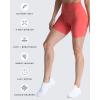 imageAoxjox Metamorph Workout Biker Shorts for Women Tummy Control High Waisted Athletic Gym Running Deep V Yoga Short 6quotSpiced Coral
