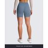 imageAoxjox Metamorph Workout Biker Shorts for Women Tummy Control High Waisted Athletic Gym Running Deep V Yoga Short 6quotSteel Blue