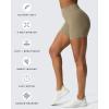 imageAoxjox Metamorph Workout Biker Shorts for Women Tummy Control High Waisted Athletic Gym Running Deep V Yoga Short 6quotTaupe