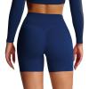 imageAoxjox Metamorph Workout Biker Shorts for Women Tummy Control High Waisted Athletic Gym Running Deep V Yoga Short 6quotA Navy