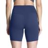 imageAoxjox Metamorph Workout Biker Shorts for Women Tummy Control High Waisted Athletic Gym Running Deep V Yoga Short 6quotActive Navy