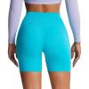 imageAoxjox Metamorph Workout Biker Shorts for Women Tummy Control High Waisted Athletic Gym Running Deep V Yoga Short 6quotCascade Blue