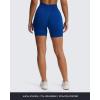 imageAoxjox Seamless Camo Scrunch Workout Biker Shorts for Women Tummy Control High Waisted Athletic Gym Running Yoga Short 5quotBlue