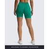 imageAoxjox Seamless Camo Scrunch Workout Biker Shorts for Women Tummy Control High Waisted Athletic Gym Running Yoga Short 5quotEmerald Green