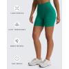 imageAoxjox Seamless Camo Scrunch Workout Biker Shorts for Women Tummy Control High Waisted Athletic Gym Running Yoga Short 5quotEmerald Green