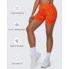 imageAoxjox Seamless Camo Scrunch Workout Biker Shorts for Women Tummy Control High Waisted Athletic Gym Running Yoga Short 5quotOrange