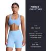 imageAoxjox Trinity Workout Biker Shorts for Women Tummy Control High Waisted Exercise Athletic Gym Running Yoga Short 6quotAiry Blue