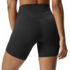 imageAoxjox Trinity Workout Biker Shorts for Women Tummy Control High Waisted Exercise Athletic Gym Running Yoga Short 6quotBlack 3 Pieces Pack