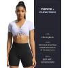 imageAoxjox Trinity Workout Biker Shorts for Women Tummy Control High Waisted Exercise Athletic Gym Running Yoga Short 6quotBlack 3 Pieces Pack