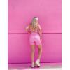 imageAoxjox Trinity Workout Biker Shorts for Women Tummy Control High Waisted Exercise Athletic Gym Running Yoga Short 6quotCarmine Dot Print