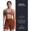 imageAoxjox Trinity Workout Biker Shorts for Women Tummy Control High Waisted Exercise Athletic Gym Running Yoga Short 6quotCherry Mahogany