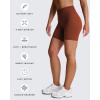 imageAoxjox Trinity Workout Biker Shorts for Women Tummy Control High Waisted Exercise Athletic Gym Running Yoga Short 6quotCherry Mahogany