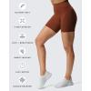 imageAoxjox Trinity Workout Biker Shorts for Women Tummy Control High Waisted Exercise Athletic Gym Running Yoga Short 6quotCherry Mahogany Leopard Print