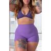 imageAoxjox Trinity Workout Biker Shorts for Women Tummy Control High Waisted Exercise Athletic Gym Running Yoga Short 6quotChive Blossom