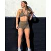 imageAoxjox Trinity Workout Biker Shorts for Women Tummy Control High Waisted Exercise Athletic Gym Running Yoga Short 6quotCoffee Dot Print