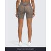 imageAoxjox Trinity Workout Biker Shorts for Women Tummy Control High Waisted Exercise Athletic Gym Running Yoga Short 6quotCoffee Dot Print