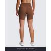 imageAoxjox Trinity Workout Biker Shorts for Women Tummy Control High Waisted Exercise Athletic Gym Running Yoga Short 6quotDandelion Brown