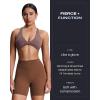 imageAoxjox Trinity Workout Biker Shorts for Women Tummy Control High Waisted Exercise Athletic Gym Running Yoga Short 6quotDandelion Brown