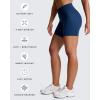 imageAoxjox Trinity Workout Biker Shorts for Women Tummy Control High Waisted Exercise Athletic Gym Running Yoga Short 6quotDark Blue Marl