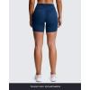 imageAoxjox Trinity Workout Biker Shorts for Women Tummy Control High Waisted Exercise Athletic Gym Running Yoga Short 6quotDark Blue Marl