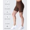 imageAoxjox Trinity Workout Biker Shorts for Women Tummy Control High Waisted Exercise Athletic Gym Running Yoga Short 6quotDark Brown Leopard Print