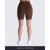 imageAoxjox Trinity Workout Biker Shorts for Women Tummy Control High Waisted Exercise Athletic Gym Running Yoga Short 6quotDark Brown Leopard Print