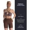 imageAoxjox Trinity Workout Biker Shorts for Women Tummy Control High Waisted Exercise Athletic Gym Running Yoga Short 6quotDark Brown Leopard Print