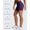 imageAoxjox Trinity Workout Biker Shorts for Women Tummy Control High Waisted Exercise Athletic Gym Running Yoga Short 6quotDeep Purple Marl