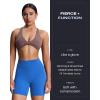 imageAoxjox Trinity Workout Biker Shorts for Women Tummy Control High Waisted Exercise Athletic Gym Running Yoga Short 6quotDirectoire Blue