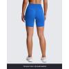 imageAoxjox Trinity Workout Biker Shorts for Women Tummy Control High Waisted Exercise Athletic Gym Running Yoga Short 6quotDirectoire Blue